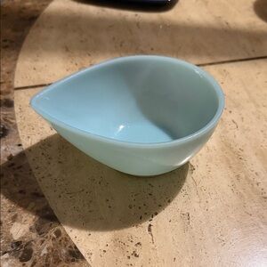 Fire King Sky Blue Teardrop Bowl